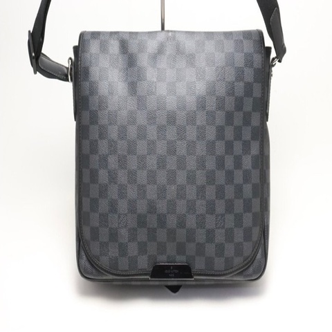 真品LOUIS VUITTON 路易威登 Damier Graphite Daniel MM N58029 郵差包 斜背包 肩背包