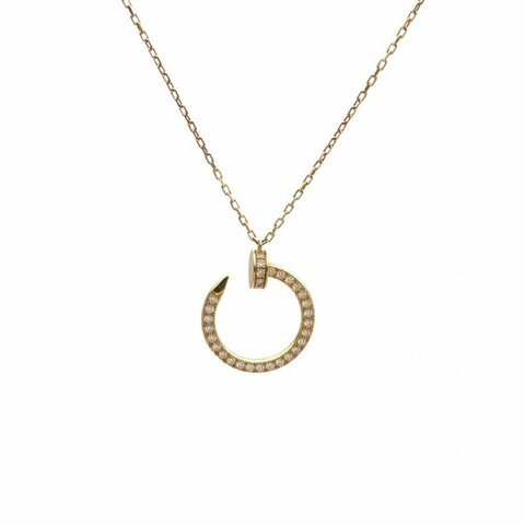 CARTIER JUSTEUNCLOU釘子滿鑽鏈墜項鏈18K黃金/鑽石