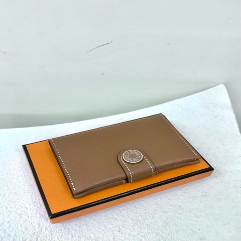 【全新閒置】Hermes R.M.S Evercolor小牛皮卡套 棕色