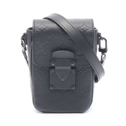 路易威登 S-Lock 直式穿戴式皮夾 Taurillon ClemenceMonogram 黑色肩包 M81524 皮革