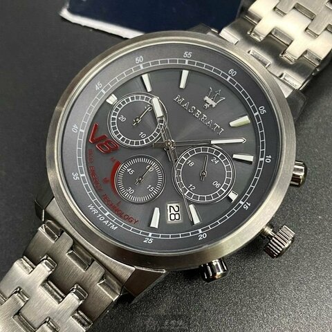 MASERATI手錶,編號R8873134003,44mm槍灰色錶殼,槍灰色錶帶款