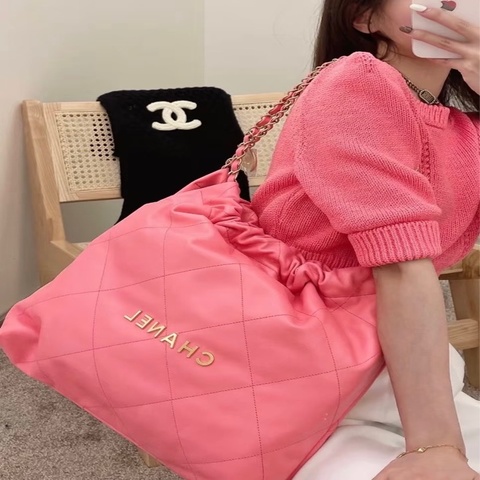 #專櫃21萬#現貨不用15萬#熱銷Chanel 22 Bag 小號#珊瑚粉
