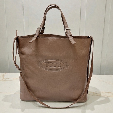 莉亞精品♡ Tod’s 牛皮藕紫手提肩背包 #二手美包