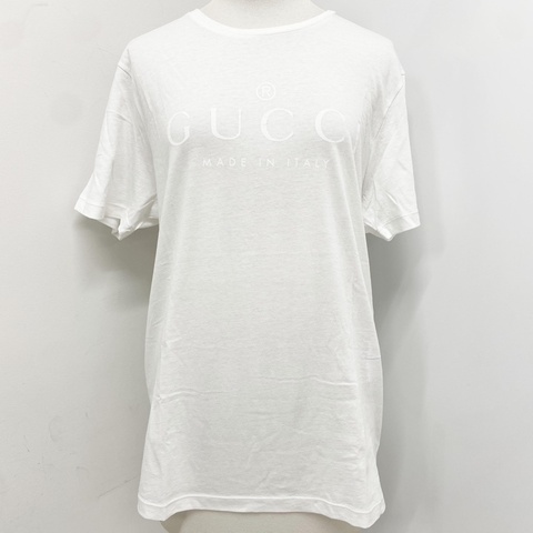 GUCCI｜白色經典LOGO印花短袖T恤