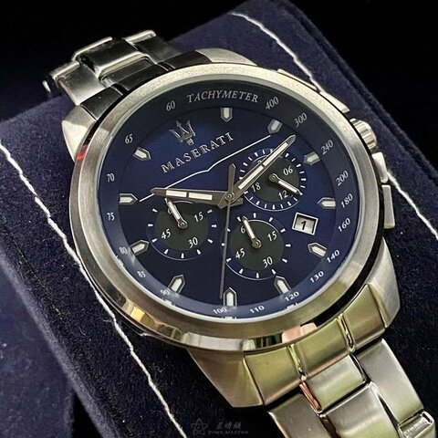 MASERATI手錶,編號R8873621002,42mm銀錶殼,銀色錶帶款