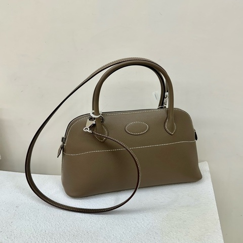 【全新閑置】Hermes Bolide 1923-27 銀扣 Epsom 保齡球包單肩斜挎手提包