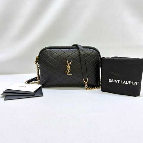 YSL GABY小羊皮拉鏈貝殼包