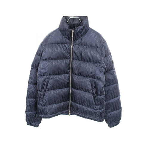 Christian Dior Oblique 羽絨外套 943C449A4462 尼龍海軍藍 二手 男款 #46