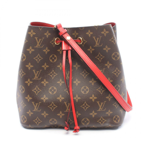 路易威登 NeoNoe 單肩斜背包 M44021 Monogram 帆布 紅色 二手 LV