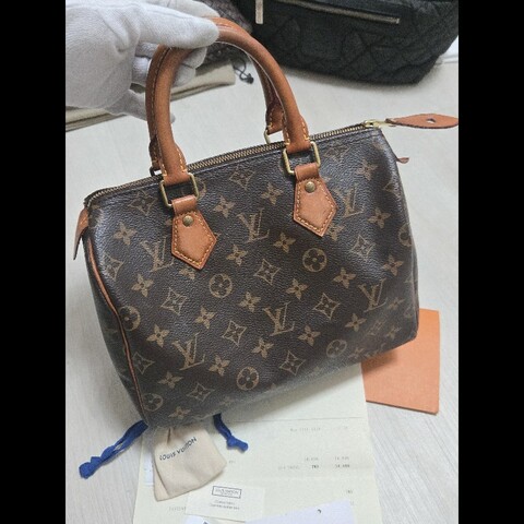 LV Louis Vuitton 🈶 購證 Speedy 25 手提波士頓包