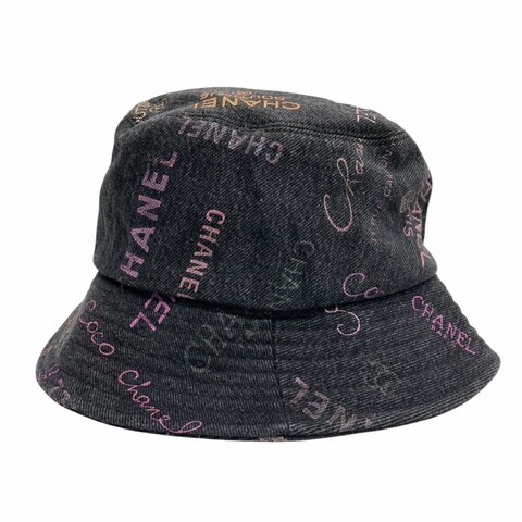 CHANEL 香奈兒 漁夫帽 SIZE:S  AA8086 黑灰色