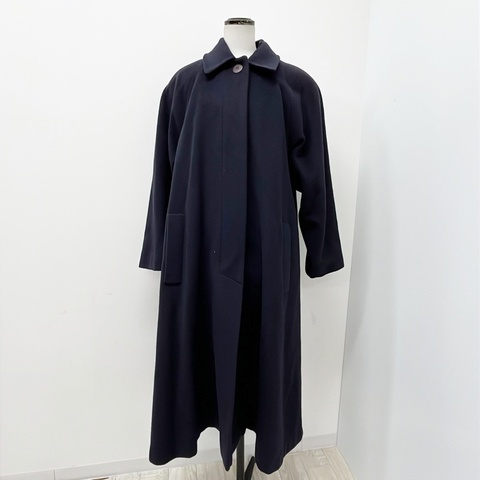 Christian Dior｜迪奧 藏青色娃娃領長款羊毛大衣