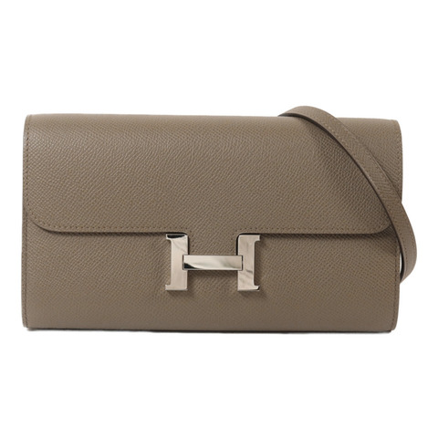 HERMES Epsom皮革Constance To Go肩背袋Etain