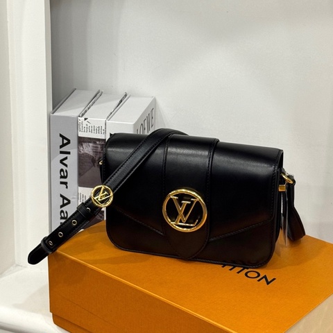 LV M55948 黑金Pont9牛皮單肩斜挎包