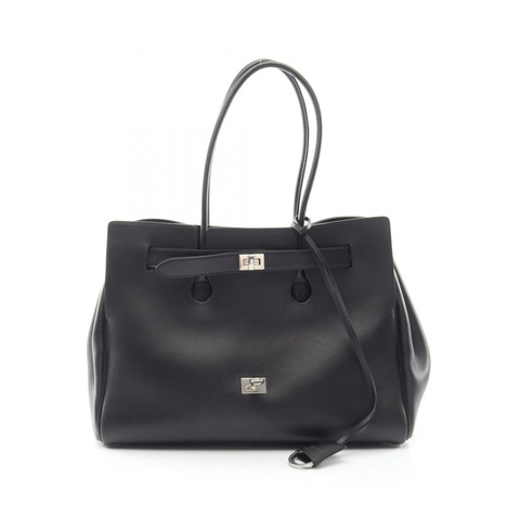 BALENCIAGA Bel Air 手提包 805481 黑色皮革 二手 女士