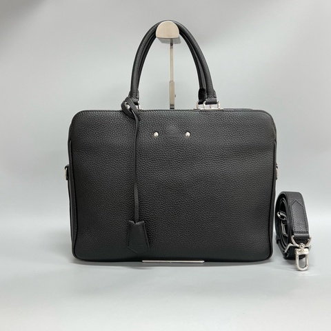 Louis Vuitton 路易威登 Armand系列黑色顆粒牛皮男士公文包 手提單肩斜挎包 尺寸：37*28cm