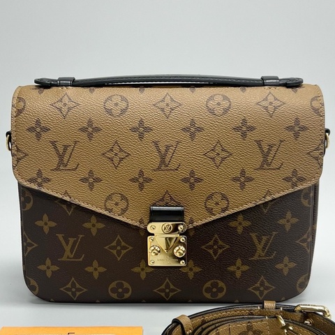 Louis Vuitton 路易威登 Pochette Metis焦糖拼色郵差包 20年 尺寸：25*19*7cm