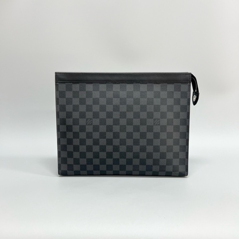 Louis Vuitton 路易威登 黑棋盤格大號手拿包 洗漱包 尺寸33*26cm