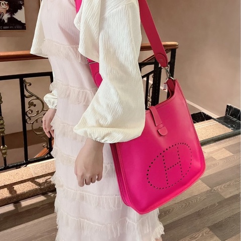 【少女泡泡粉💗非常顯白😆】Hermes Evelyne 29 色號 E5 挺括epsom皮 R刻