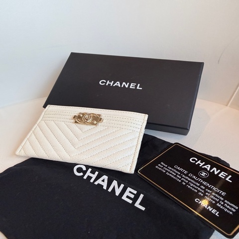Chanel✨Boy荔枝卡包卡片夾