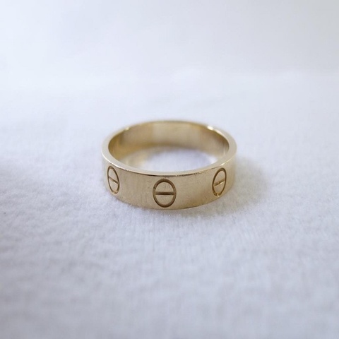 CARTIER 卡地亞 戒指 LOVE 小型款 婚戒 黃k金 男戒 女戒 情人送禮 專櫃正品