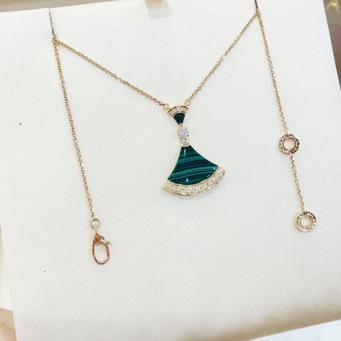 寶格麗 bvlgari Diva's Dream孔雀石裙子扇子項鍊 單品