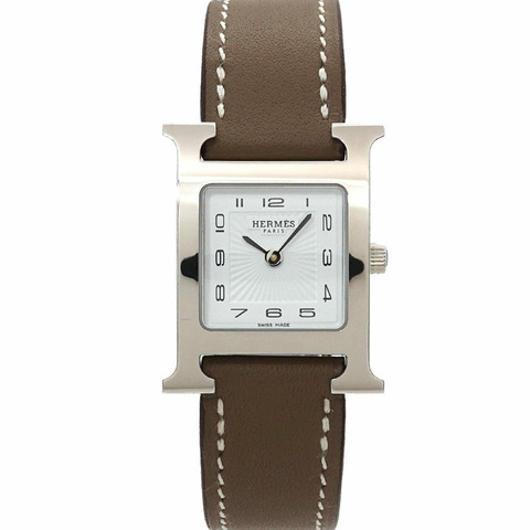 愛馬仕 H-Watch HH1 210 女士腕錶 白色灰色石英錶