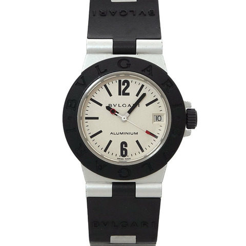 寶格麗 (Bulgari) BVLGARI AL32A 鋁合金女士腕錶，日期顯示，銀色，石英錶