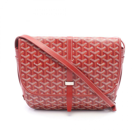GOYARD Belvedere MM 單肩斜背包 BELVE3MMLTY02CG02P 帆布 紅色 二手