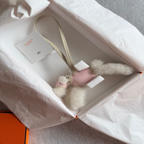 全新未使用 Hermes 愛馬仕 Budy 卯釘項圈狗狗 粉