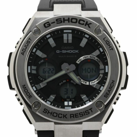 卡西歐 G-SHOCK G-STEEL GST-W100 系列 GST-W110-1AJF 黑色樹脂/不鏽鋼男士手錶