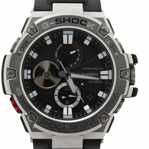 卡西歐 G-SHOCK G-STEEL GST-B100 系列 GST-B100-1AJF 黑色樹脂/不鏽鋼男士模擬手錶
