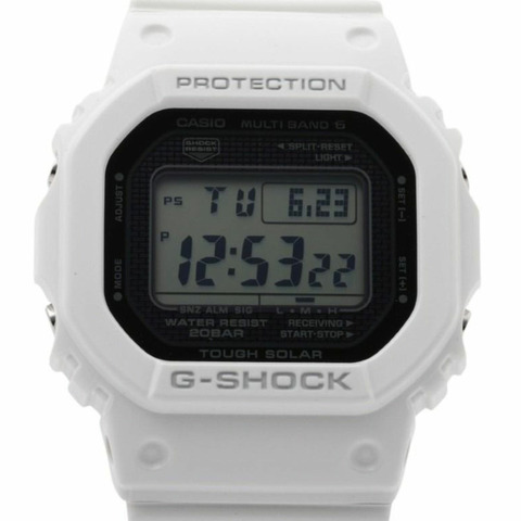 卡西歐 G-SHOCK DIGITAL 5000 系列 GW-5000HS-7JF 黑/白 不鏽鋼/樹脂 男士數位手錶