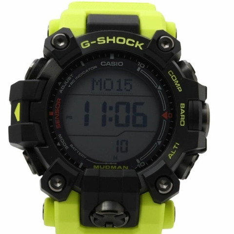 卡西歐 G-SHOCK MASTER OF G - LAND MUDMAN GW-9500MRY-1A9JF 黑色黃色碳纖維增強樹脂/不銹鋼男士數位手錶