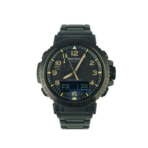卡西歐 PRO TREK Climber 系列 PRW-50FC-1JF 黑色樹脂/不鏽鋼複合錶帶男士手錶