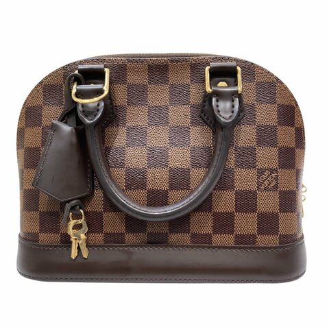 LOUIS VUITTON 路易威登 N41221 經典DAMIER ALMA BB PVC手提斜背手提包 棕色