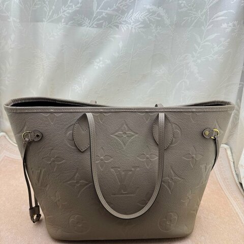 LV Neverfull MM 大象灰 Empreinte 壓紋托特包