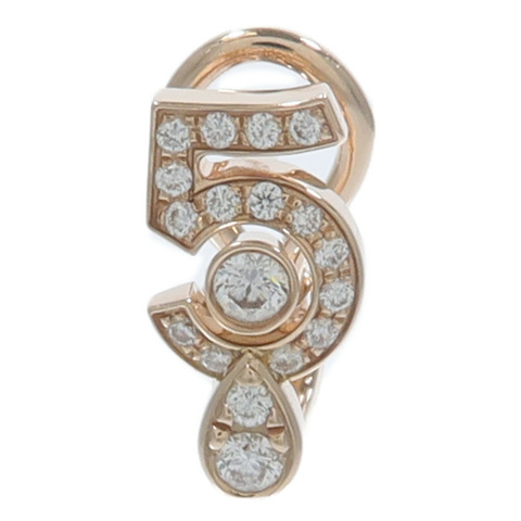 CHANEL 18K玫瑰金Eternal No.5 Single Earring鑽石耳環