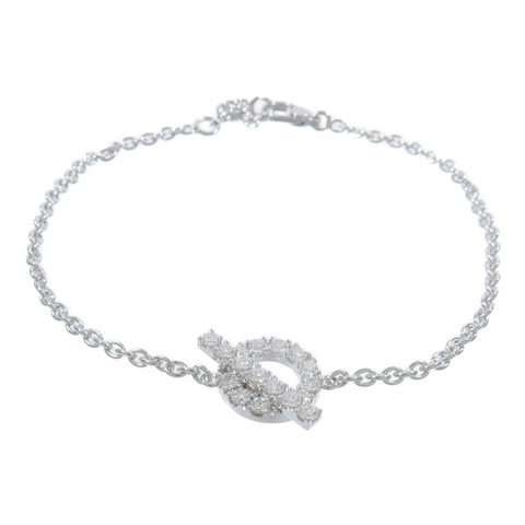 HERMES 18K白金Finesse Bracelet鑽石手鏈