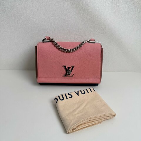 LV路易威登/Louis Vuitton  粉藍拼色手提包斜挎包，銀色五金 附件：肩帶 底長：22cm 芯片款
