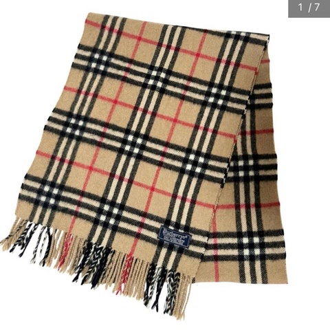 BURBERRY經典格紋羊絨圍巾
