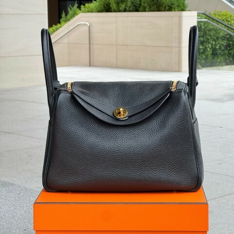 Hermes Lindy30黑金TC皮D刻