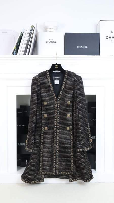 Chanel 11年拜占庭秀款黑金编织刺绣滚边外套