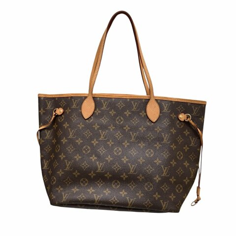 LOUIS VUITTON 路易威登 NEVERFULL MM MONOGRAM PVC帆布 托特包 棕色