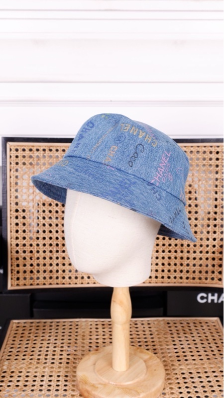 Chanel 22P丹宁牛仔涂鸦渔夫帽