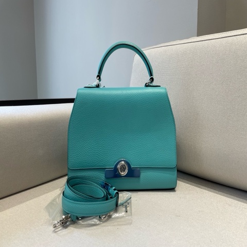 Moynat 摩奈湖水綠手提單肩包中號