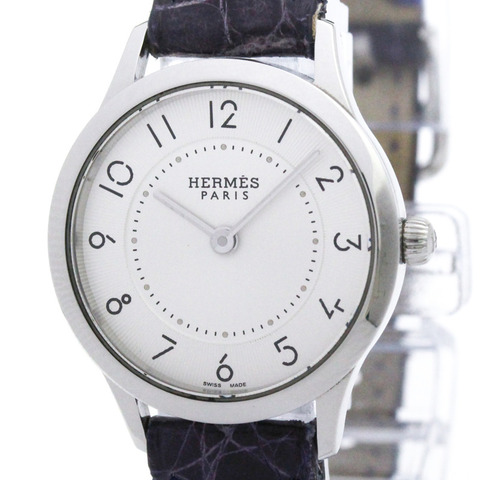 愛馬仕纖薄D'Hermes精鋼石英女士腕錶CA2.110拋光款