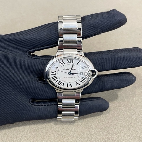 Cartier 卡地亞藍氣球腕表 WSBB0044 自動上鏈 精鋼 33mm 21年全套