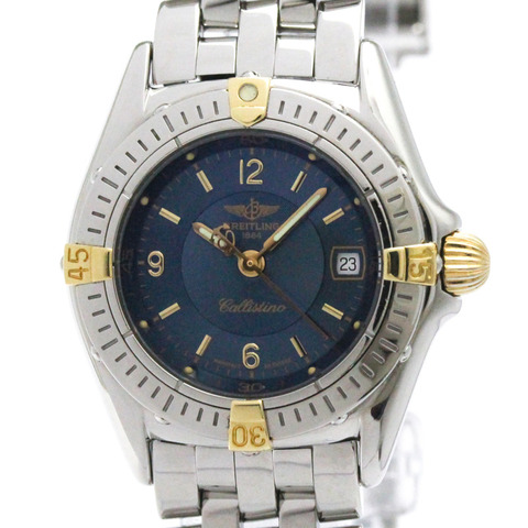 百年靈 Callistino 18K 金鋼女錶 B52045 拋光