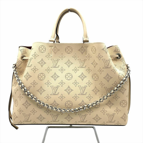 路易威登 Mahina Bella 手提包，Monogram Mahina，M59203，米色，銀色五金，女士。